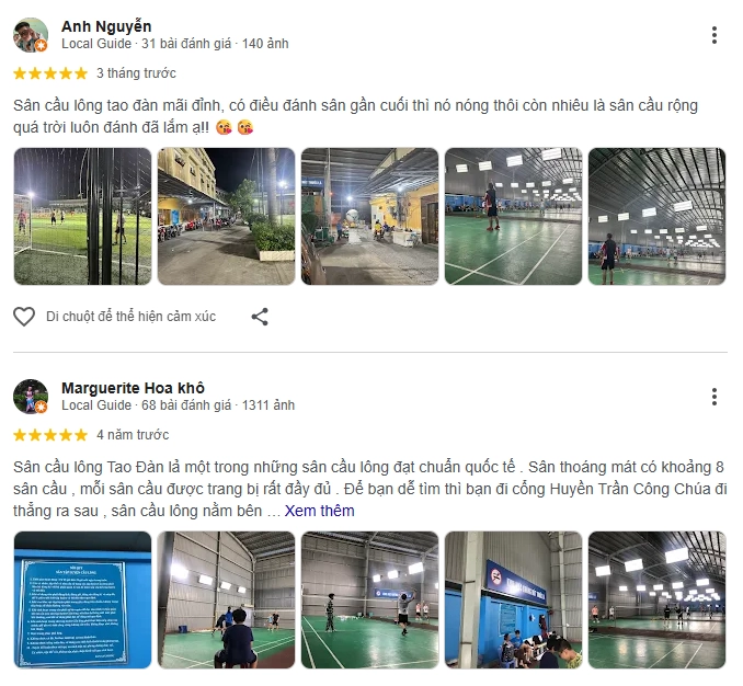 Sân cầu lông Tao Đàn - Sân đánh cầu lông yêu thích Quận 1 | ShopVNB